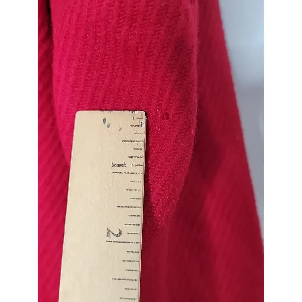 J.Crew Red Wool Pea Coat Women's XS Girls 14 Lined Minor Flaws
